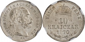FRANZ JOSEPH I
10 Kreuzer, 1870, KB, Früh. 1818

UNC | UNC , NGC MS 63