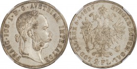 FRANZ JOSEPH I
2 Gulden, 1887, Früh. 1386

UNC | UNC , NGC MS 63