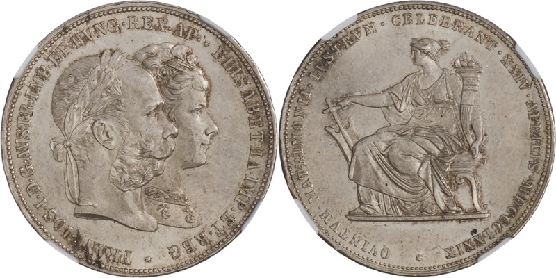 FRANZ JOSEPH I
2 Gulden Silver Wedding, 1879, Früh. 1903

UNC | UNC , NGC MS ...