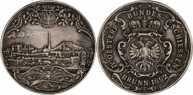FRANZ JOSEPH I
Silver medal Shooting Brno, 1892, Ag 900/1000 22,9 g, 36 mm, Früh. 2187

about UNC | UNC