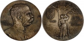 FRANZ JOSEPH I
Silver medal Shooting Vienna, original box, 1898, Ag 900/1000 24,99 g, 36 mm, Früh. 2189

UNC | UNC