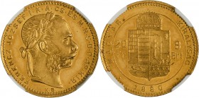 FRANZ JOSEPH I
8 Forint | 20 Franken, 1880, KB, Früh. 1728 

UNC | UNC , NGC MS 63