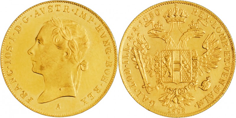 FRANZ JOSEPH I
1 Ducat (head left), 1850 / 1898, A, 3,49g, Früh. 1898

about ...