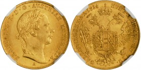 FRANZ JOSEPH I
1 Ducat, 1854, A, Früh. 1169

UNC | UNC , NGC MS 65