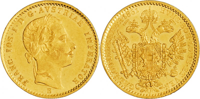 FRANZ JOSEPH I
1 Ducat, 1861, B, 3,48g, Früh. 1200

about UNC | UNC