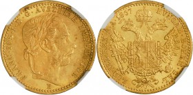 FRANZ JOSEPH I
1 Ducat, 1867, B, Früh. 1224

UNC | UNC , NGC MS 64