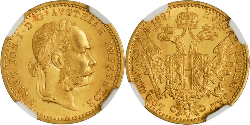 FRANZ JOSEPH I
1 Ducat, 1897, Früh. 1256

UNC | UNC , NGC MS 65