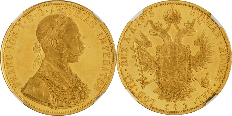 FRANZ JOSEPH I
4 Ducats, 1875, Früh. 1124

about UNC | UNC , NGC MS 61