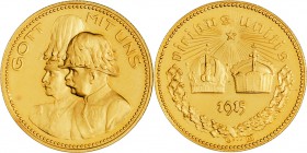 FRANZ JOSEPH I
Gold medal Alliance btw. German Reich and Austria Hungary, 1915, WIEN, Ag 986/1000 8 g, 22 mm, Wurz. 2766

UNC | UNC