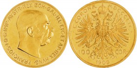 FRANZ JOSEPH I
100 Corona, 1909, WIEN, 33,87g, Früh. 1917

EF | EF