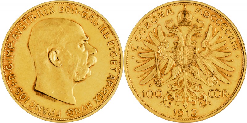 FRANZ JOSEPH I
100 Corona, 1913, WIEN, 33,88g, Früh. 1921

EF | EF