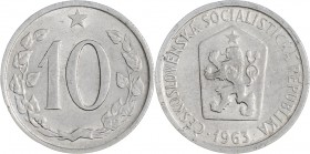10 Haleru version (coining die 50 Haleru) with dots , 1963, 1,17g, MCH CSSR-009

UNC | UNC