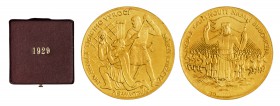 Gold medal (3 Ducats) 1929 St. Wenceslaus´ 1000th death anniversary, original box, O. Spaniel, Au 987/1000 9,99 g, 30 mm, KREMNICA, MCH CSR1-MED3

U...