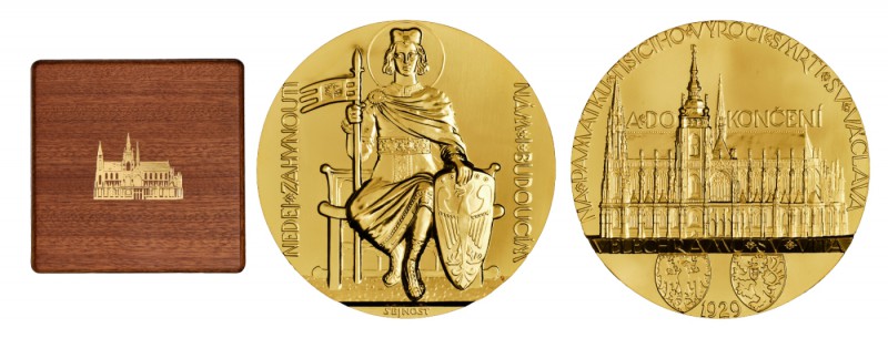Gold medal 1929 / 2017 Completion of the construction of St. Vitus Cathedral, li...