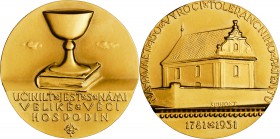 Gold medal (15 Ducats) 1931 150th Anniversary of the Patent of Toleration, Au 987/1000 52,2 g, 40 mm, KREMNICA, Bo 135

UNC | UNC , RRR!