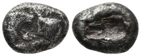 KINGS of LYDIA. Kroisos (Circa 564/53-550/39 BC).
AR Siglos (15,8mm 4,8g)
Obv: Confronted foreparts of lion and bull.
Rev: Two incuse square punches.
...