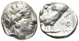 ATTICA. Athens. (Circa 430-420 BC).
AR Tetradrachm (23,6mm, 16,9g)
Obv: Head of Athena to right, wearing crested Attic helmet decorated with three o...