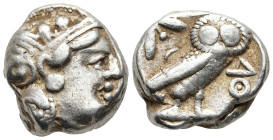 ATTICA. Athens. (Circa 393-355 BC).
AR Tetradrachm (22,7mm, 16,9g)
Obv: Head of Athena to right, wearing crested Attic helmet decorated with three o...