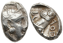 ATTICA. Athens. (Circa 353-294 BC)
AR Tetradrachm (20,9mm 17,2g)
Obv: Head of Athena to right, wearing crested Attic helmet decorated with three oli...