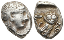 ATTICA. Athens. (Circa 353-294 BC)
AR Tetradrachm (19,3mm 17,2g)
Obv: Head of Athena to right, wearing crested Attic helmet decorated with three oli...