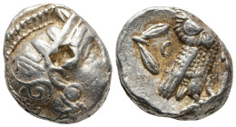 ATTICA. Athens. (Circa 353-294 BC)
AR Tetradrachm (22,6mm 17,2g)
Obv: Head of Athena to right, wearing crested Attic helmet decorated with three oli...