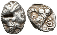 ATTICA. Athens. (Circa 353-294 BC)
AR Tetradrachm (23,3mm 17,2g)
Obv: Head of Athena to right, wearing crested Attic helmet decorated with three oli...