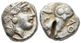 ATTICA. Athens. (Circa 353-294 BC)
AR Tetradrachm (22,1mm 17,1g)
Obv: Head of Athena to right, wearing crested Attic helmet decorated with three oli...