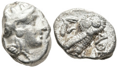 ATTICA. Athens. (Circa 353-294 BC)
AR Tetradrachm (23,8mm 17g)
Obv: Head of Athena to right, wearing crested Attic helmet decorated with three olive...