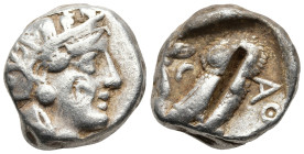 ATTICA. Athens. (Circa 353-294 BC)
AR Tetradrachm (22,8mm 17g)
Obv: Head of Athena to right, wearing crested Attic helmet decorated with three olive...