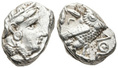 ATTICA. Athens. (Circa 353-294 BC)
AR Tetradrachm (22,1mm 17,2g)
Obv: Head of Athena to right, wearing crested Attic helmet decorated with three oli...