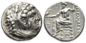 KINGS OF MACEDON. Alexander III ‘the Great’, (336-323 BC). Babylon, struck under Stamenes or Archon, AD 325/4
AR Tetradrachm ( 26,7mm, 17g)
Obv: Hea...