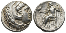 KINGS OF MACEDON. Alexander III ‘the Great’, (336-323 BC). Babylon, struck under Stamenes or Archon, AD 325-323.
AR Tetradrachm ( 24,5mm, 17.1g)
Obv...