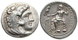 KINGS of MACEDON. Alexander III 'the Great' (336-323 BC). Tarsos. Lifetime issue, circa 327-323 BC
AR Tetradrachm, (27,2mm 17,1g)
Obv: Head of Herak...