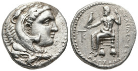 KINGS OF MACEDON. Alexander III ‘the Great’, (336-323 BC). Kition, under Pumiathon, circa 325-320
AR Tetradrachm (25,6mm 17,14g)
Obv: Head of Herakl...