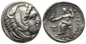 KINGS OF MACEDON. Alexander III ‘the Great’ (336-323 BC). Amphipolis. Struck under Antipater, circa 325-323/2 BC
AR Tetradrachm (26,4mm 17,1g)
Obv: ...