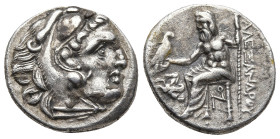 KINGS OF MACEDON. Alexander III ‘the Great’ (336-323 BC). Lampsakos. Posthumous issue, circa 310-301 BC.
AR Drachm (17,3mm 4,1g)
Obv: Head of Herakl...