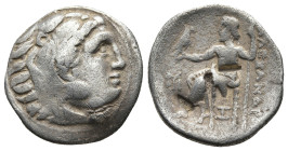 KINGS OF MACEDON. Alexander III ‘the Great’ (336-323 BC). Abydos(?), struck under Antigonos I Monophthalmos, circa 310-301
AR Drachm (17,2mm 3,8g)
O...