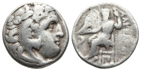 KINGS OF MACEDON. Alexander III ‘the Great’ (336-323 BC). Kolophon. Posthumous issue (circa 310-301 BC)
AR Drachm (17,4mm 4,2g)
Obv: Head of Herakle...