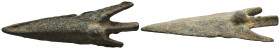 Ancient bronze arrowhead
(11,8g 52,7mm diameter)