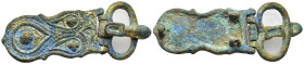 Ancient bronze belt buckle
(76,9g 59,2mm diameter)