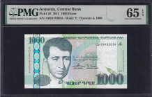 Armenia, Central Bank, 1000 Dram, 2015, Gem UNC 65