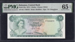 Bahamas, 1 Dollar, 1974, Gem UNC 65
