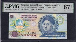 Bahamas, 1 Dollar, 1974, Superb Gem UNC 67