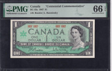 Canada, 1 Dollar, 1967, Gem UNC 66