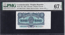 Czechoslovakia, 3 Koruny, 1953, Superb Gem UNC 67, TOP POP