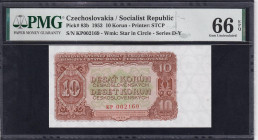 Czechoslovakia, 10 Korun, 1953, Gem UNC 66