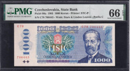 Czechoslovakia, 1000 Korun, 1985, Gem UNC 66