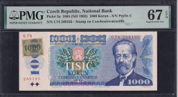 Czech Republic, 1000 Korun, 1985, Superb Gem UNC 67 EPQ