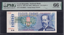 Czech Republic, 1000 Korun, 1985, Gem UNC 66 EPQ