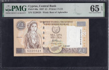 Cyprus, 1 pound, 1997, Gem UNC 65 EPQ